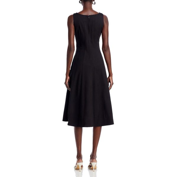 Aqua Womens Below Knee A-Line Midi Dress - Image 4