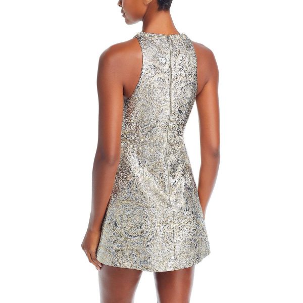 Alice and Olivia Womens Textured Embellished Mini Dress - Image 2