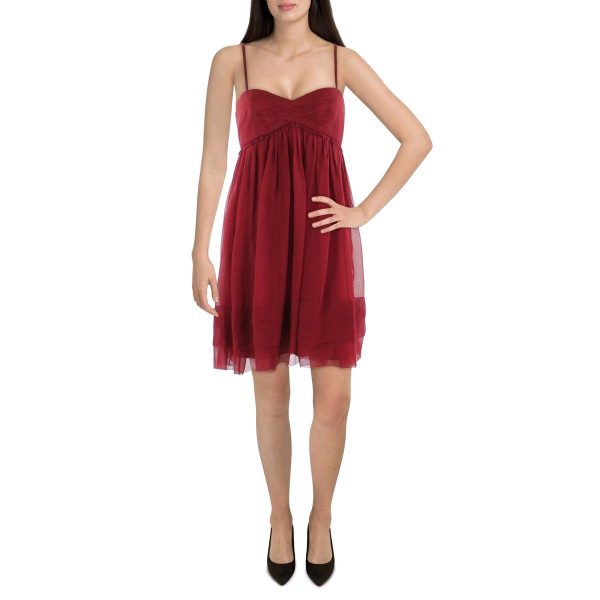 Amanda Uprichard Womens Chiffon Tiered Mini Dress