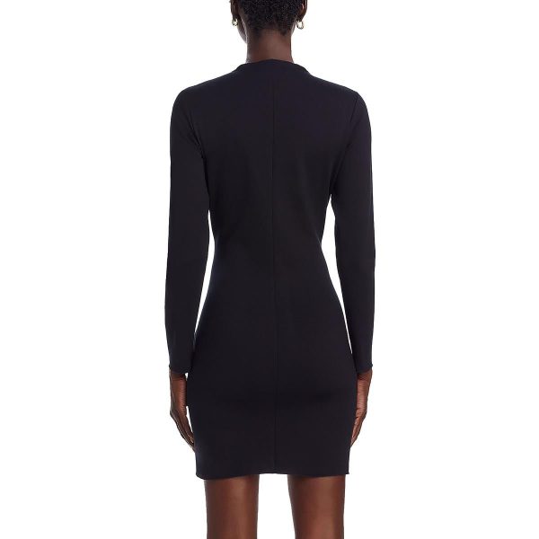 Aqua Womens Above knee Mock Neck Mini Dress - Image 6