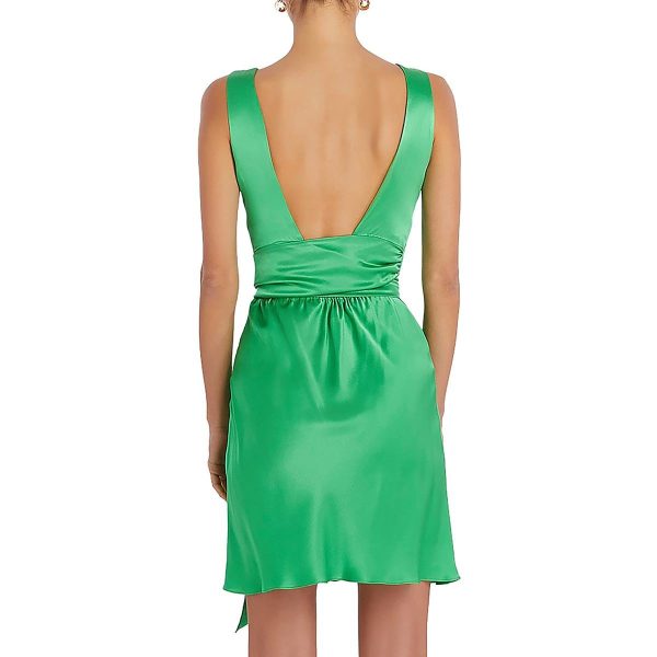 Amanda Uprichard Womens Silk Open Back Mini Dress - Image 2