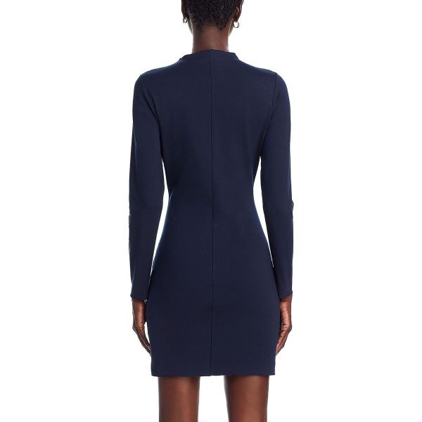 Aqua Womens Above knee Mock Neck Mini Dress - Image 3