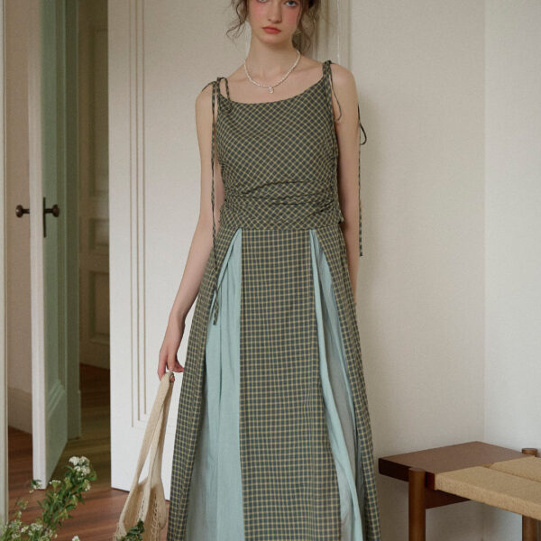 Faith Suspender Plaid 100% Cotton Dress